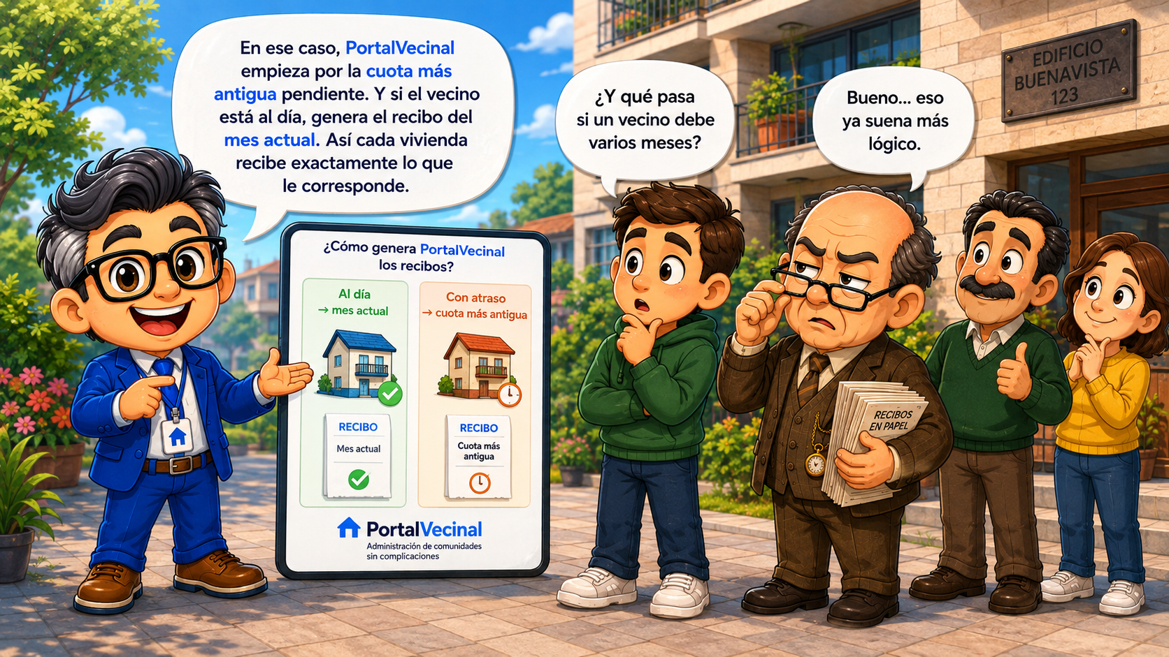 Escena 4: recibo correspondiente